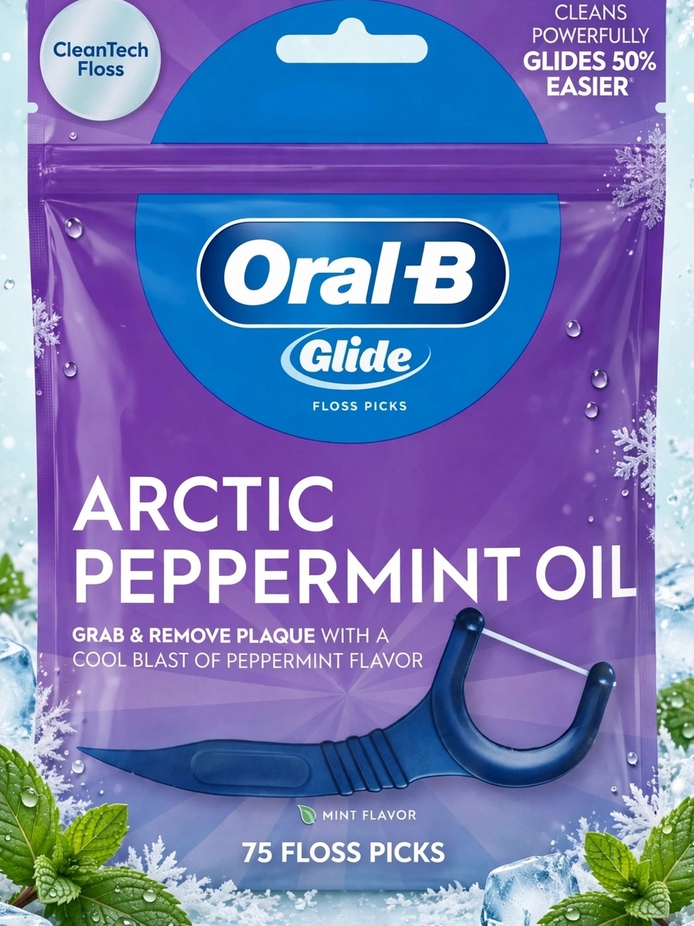 Glide Arctic Peppermint Oil Floss Picks - (75 Count)